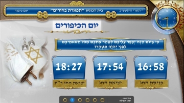 חגים , בינה לעתים לוח דיגיטלי לבית כנסת